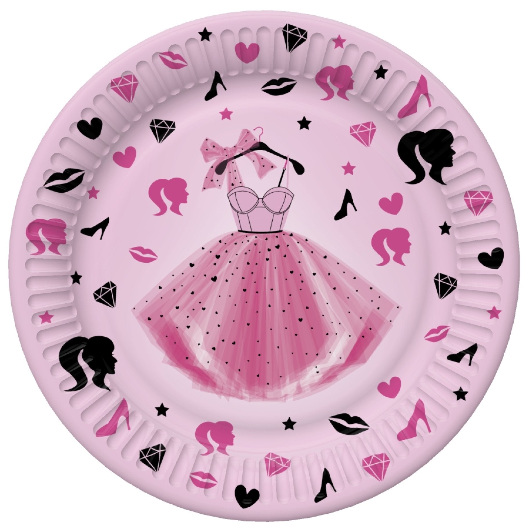 Daisy Paper Plates 22.7cm A Pack Of 8pcs - Barbie