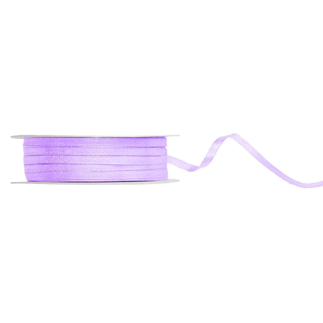 PartyDeco Satin Ribbon Roll 3mm x 50m - Lavender