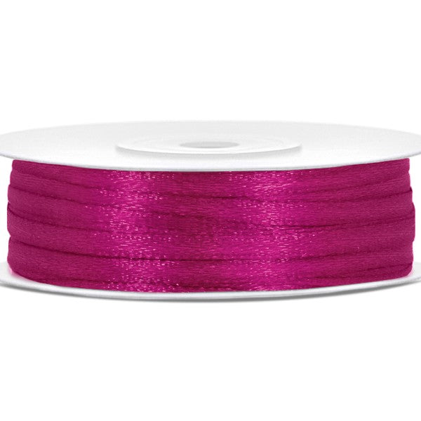 Satin Ribbon 3mm x 1m - Fuchsia