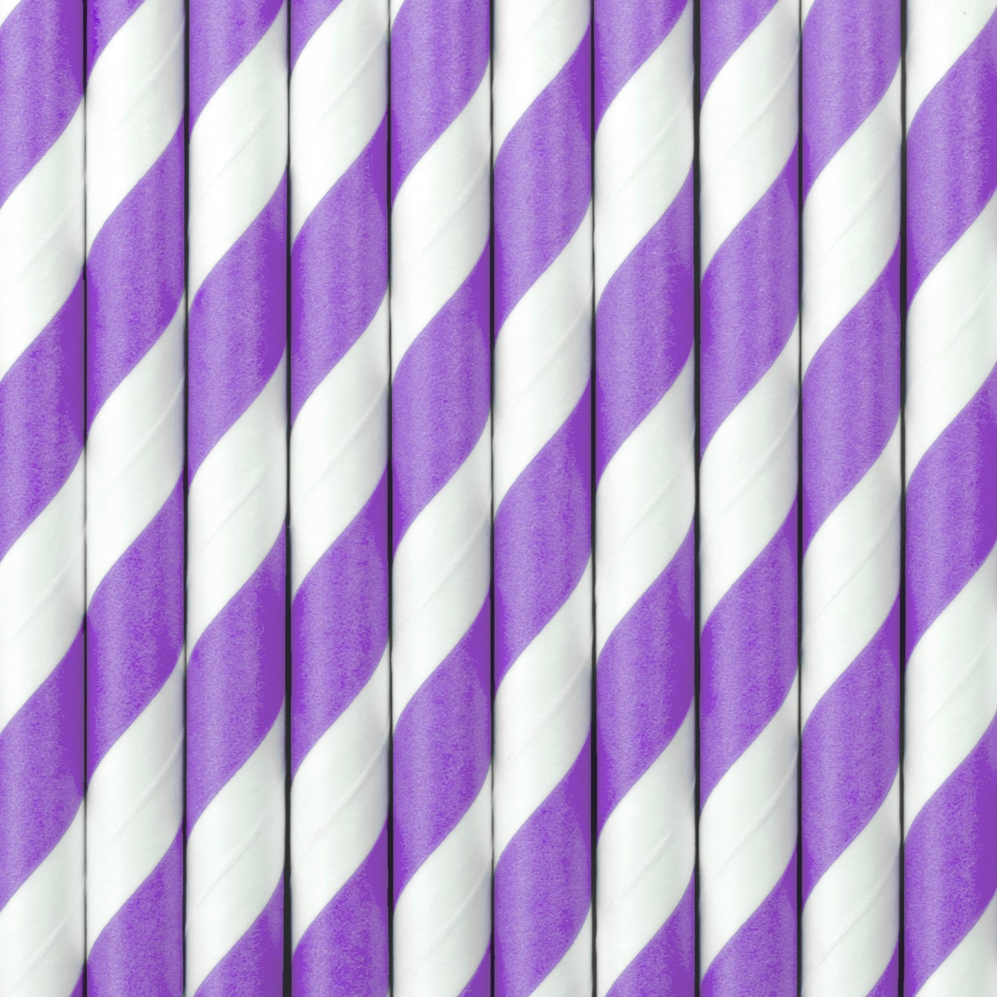 Paper Straws A Pack Of 10pcs 20cm - Lilac/White