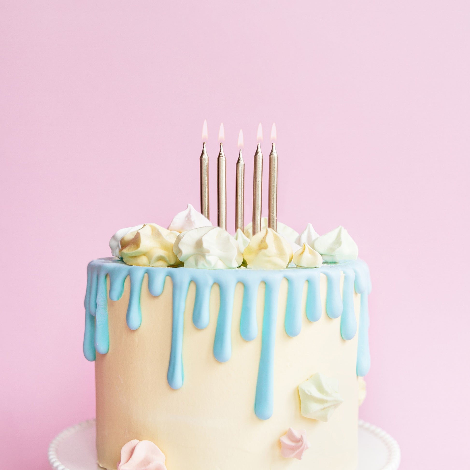 Party Deco Candles 6cm A Pack Of 6pcs - Gold