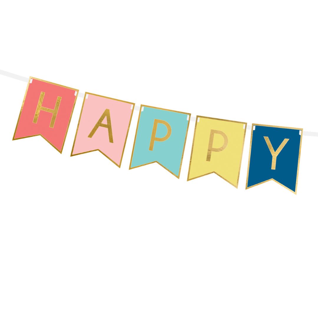 Happy Birthday Banner 175 x 15cm - Mix