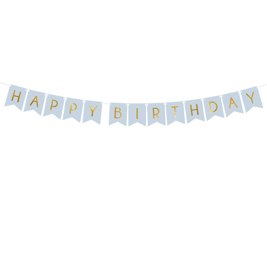 Happy Birthday Banner 175 x 15cm - Blue