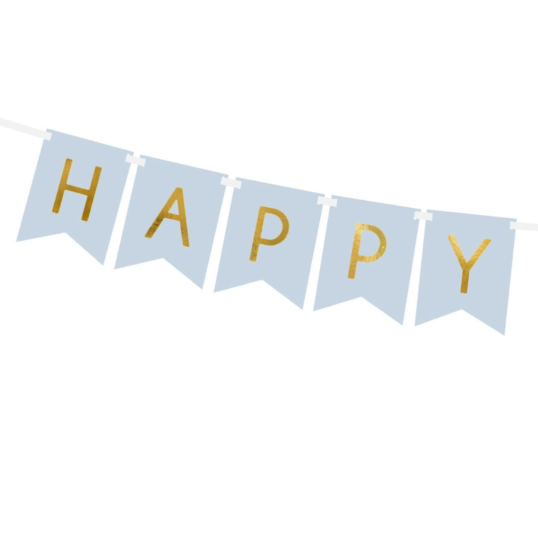 Happy Birthday Banner 175 x 15cm - Blue