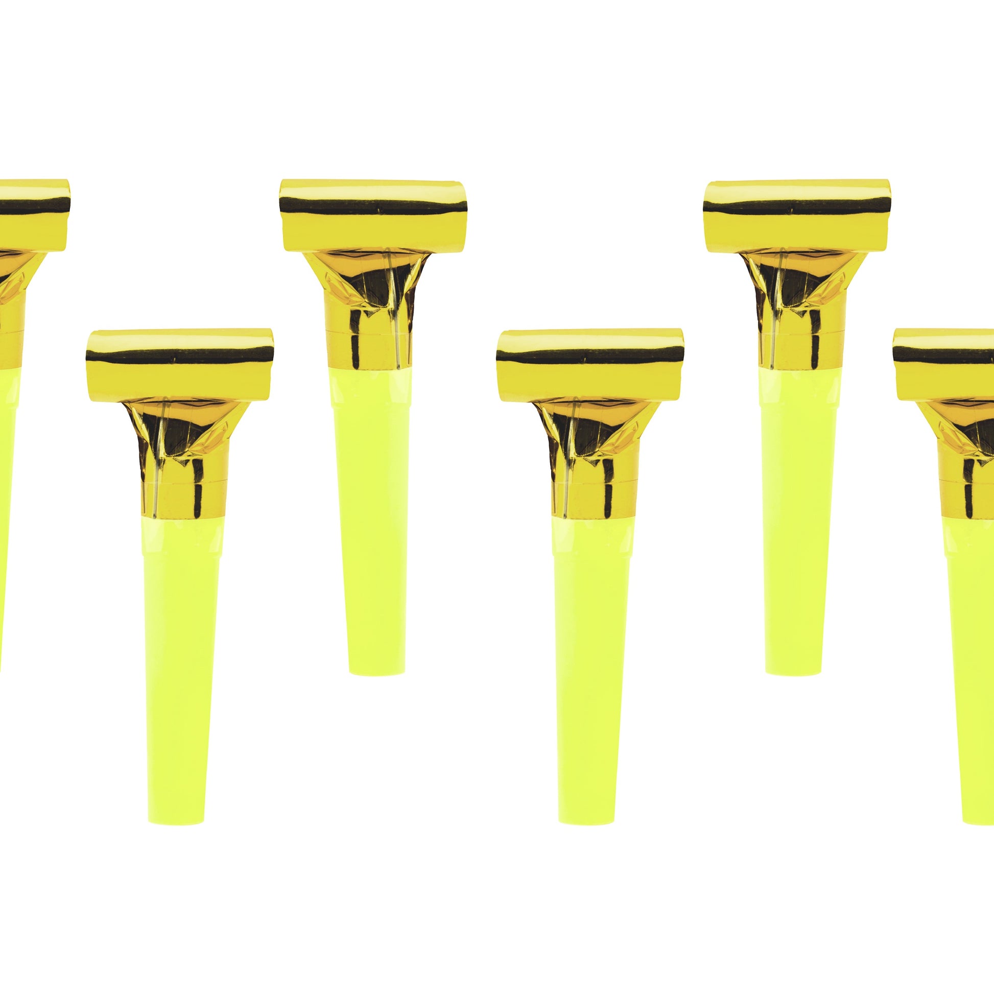 Party Deco Whistles A Pack Of 6pcs - Gold
