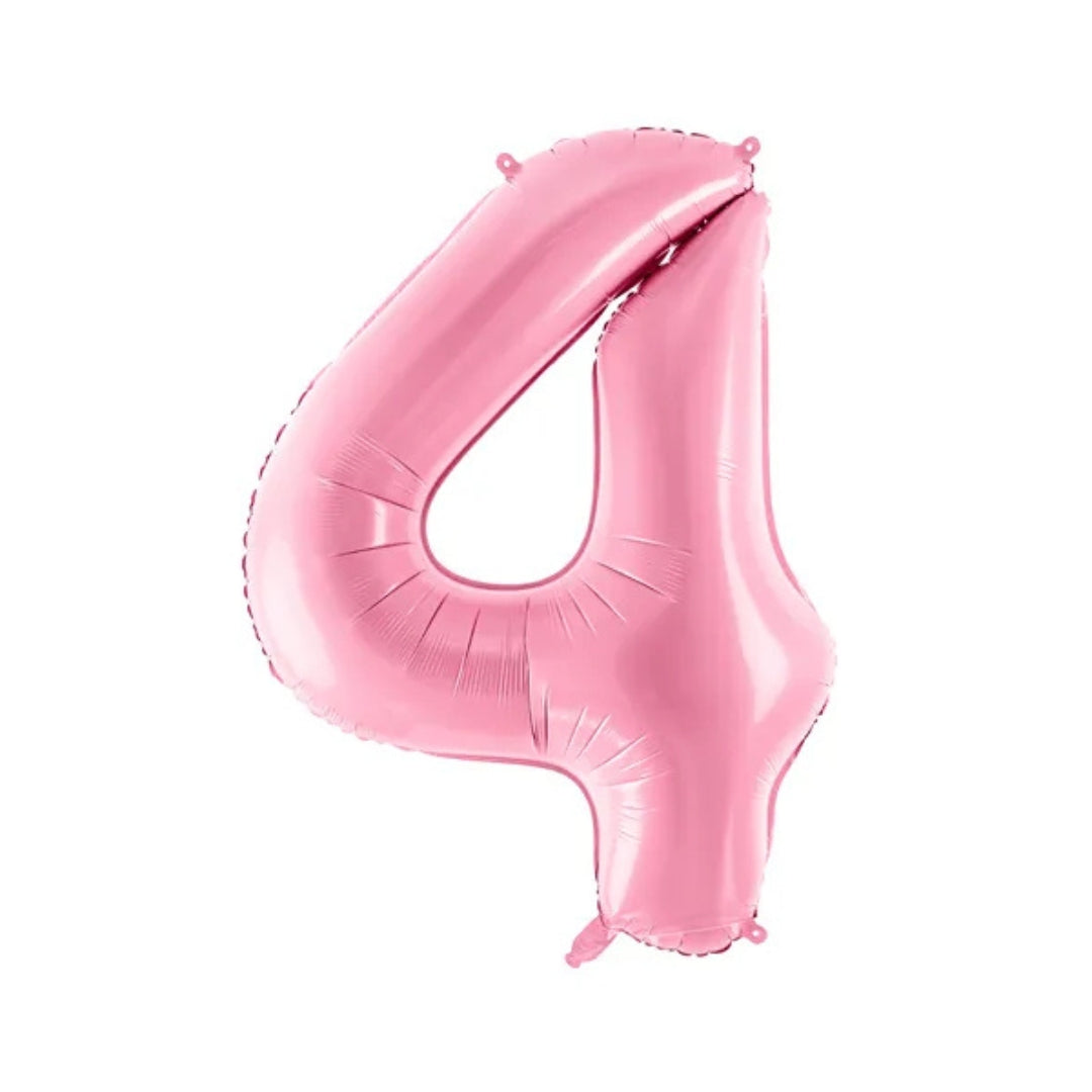 PartyDeco Helium Foil Balloon 86cm - All Numbers! - Baby Pink