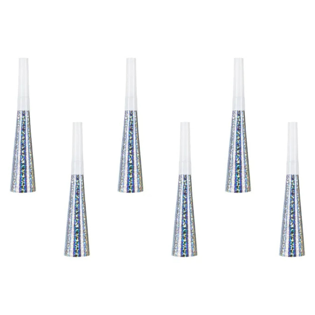 PartyDeco Party Horns A Pack Of 6pcs - Holographic