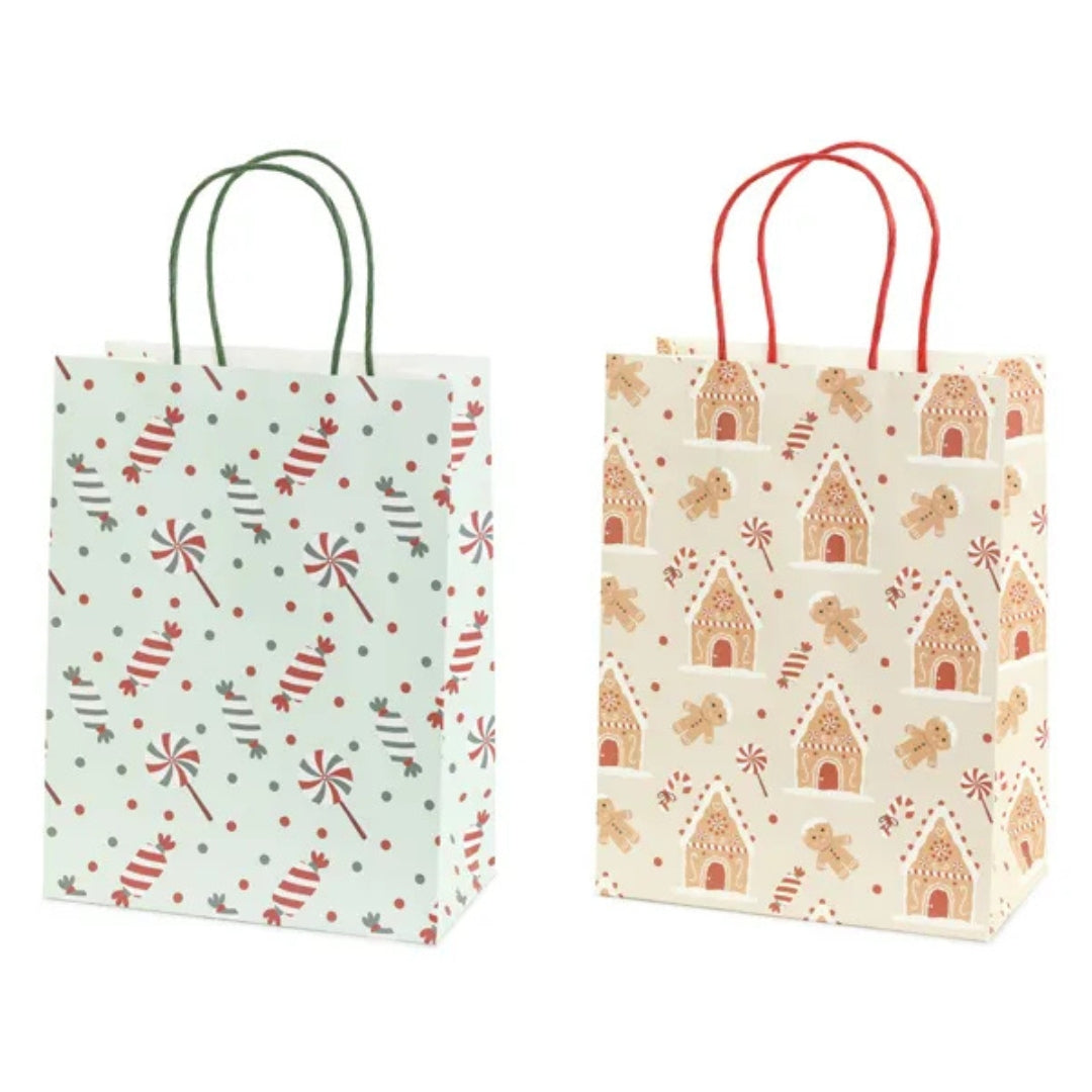 PartyDeco Gift Bag Small 25 x 19 x 10cm - Sweets & Gingerbread x 1pc Assortment