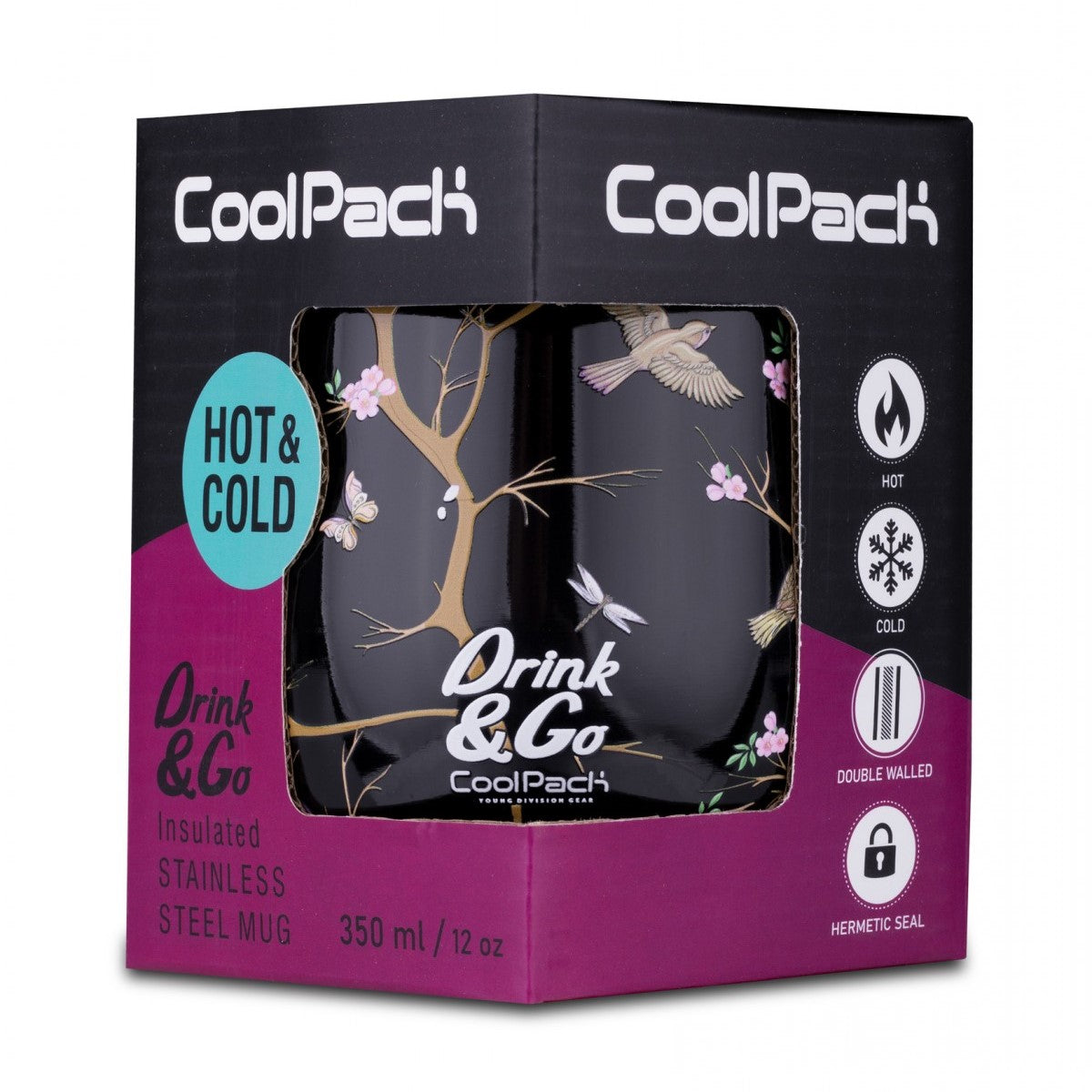 CoolPack Drink & Go Insulated Stainless Steel Mug 350ml - Vilnius