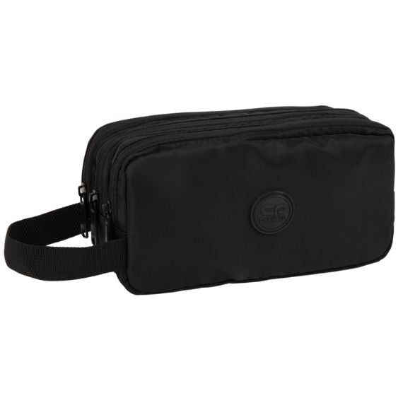 CoolPack 3 Compartments Pencil Case 11 x 23cm - Primus Black