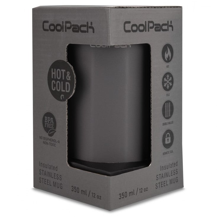 CoolPack Tom Insulated Stainless Steel Mug 350ml - Grey