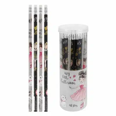 Graphite Pencil & Eraser Ballerina x 1pc Assortment