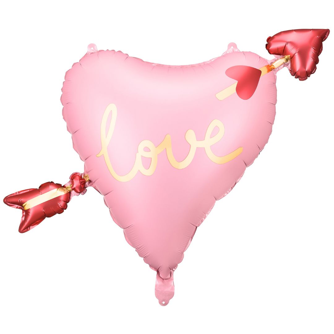 Helium Foil Balloon 66 x 48cm - Heart With Arrow