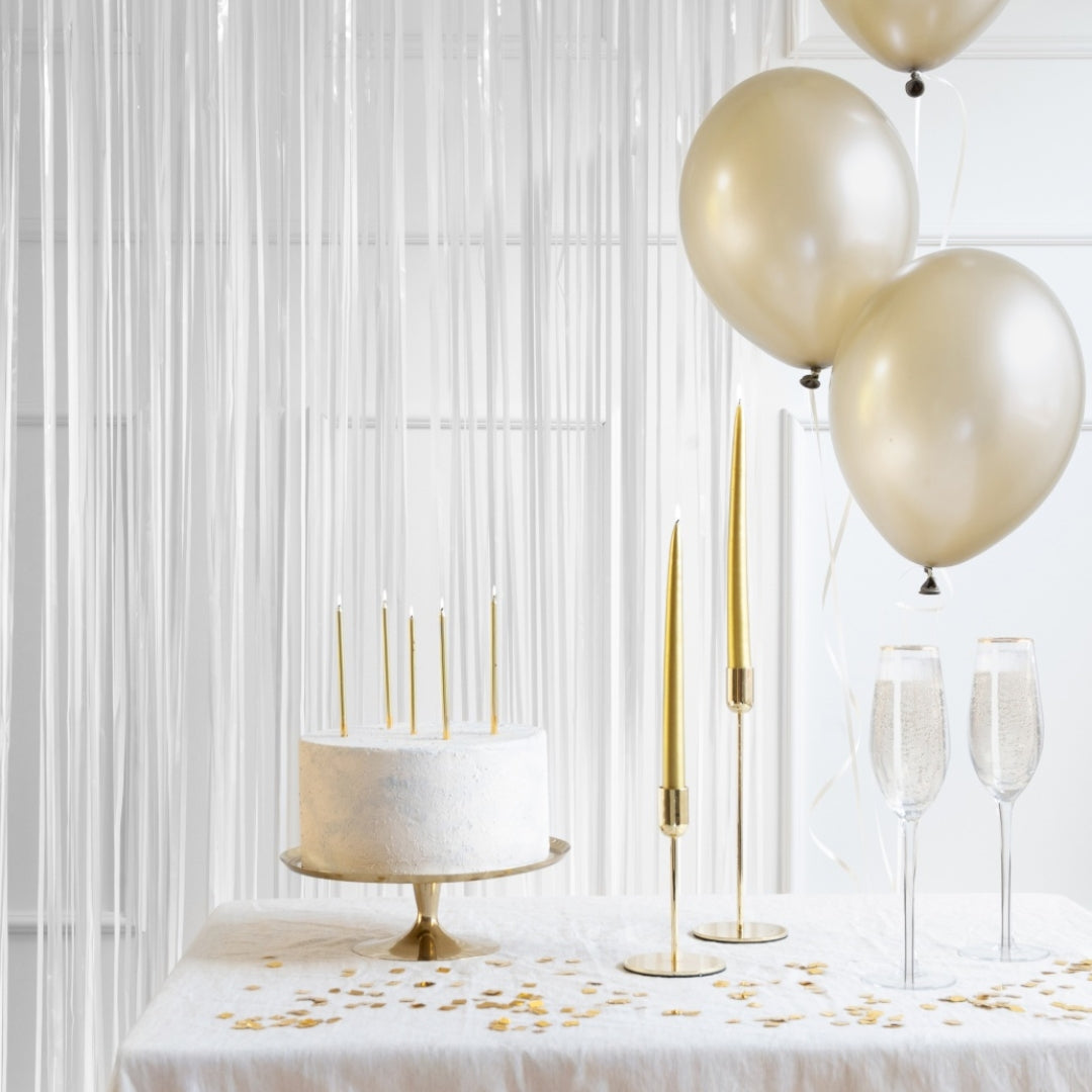 PartyDeco Party Curtain 200 x 100cm - White