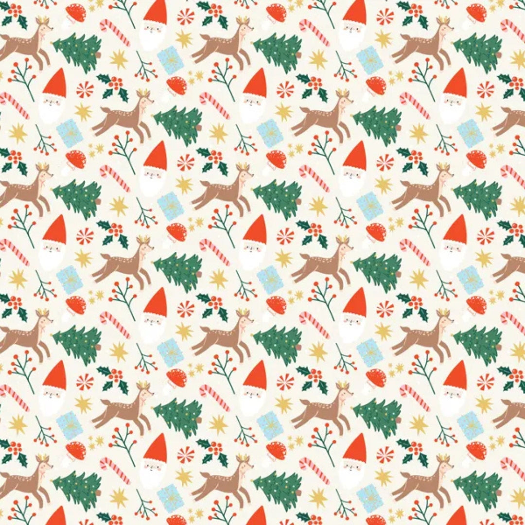 PartyDeco Christmas Wrapping Paper Roll 0.7 x 2m - Merry Christmas