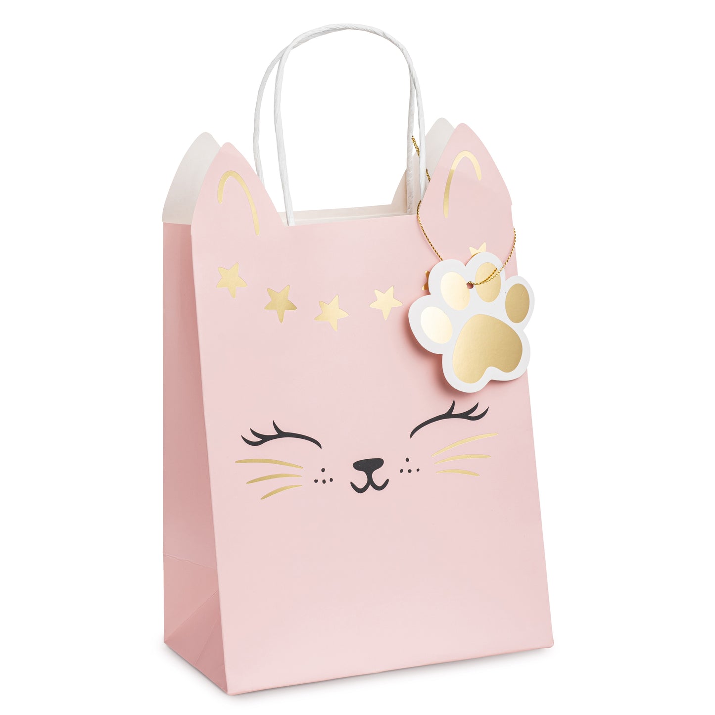 Gift Bag Pink Cat Small 27.5 x 18cm