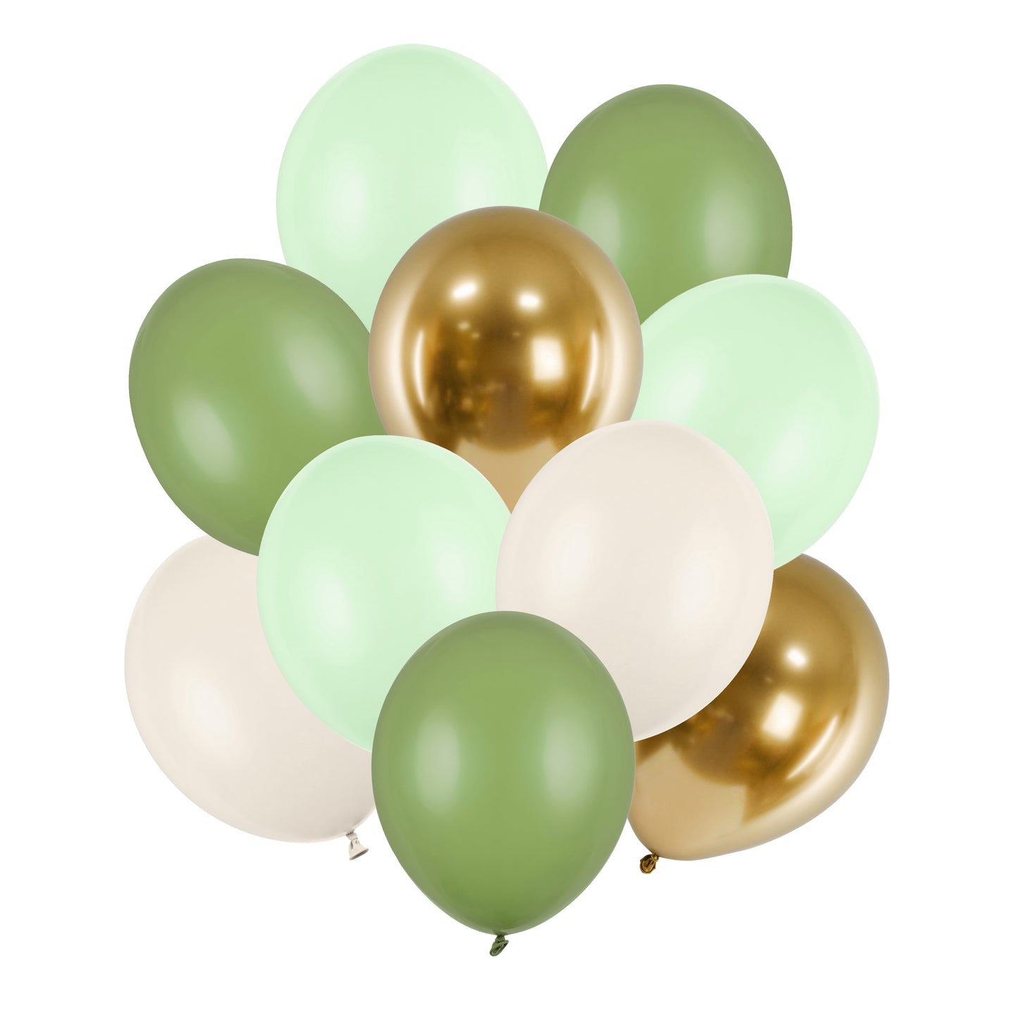 Helium Latex Balloons A Set Of 10pcs - Green