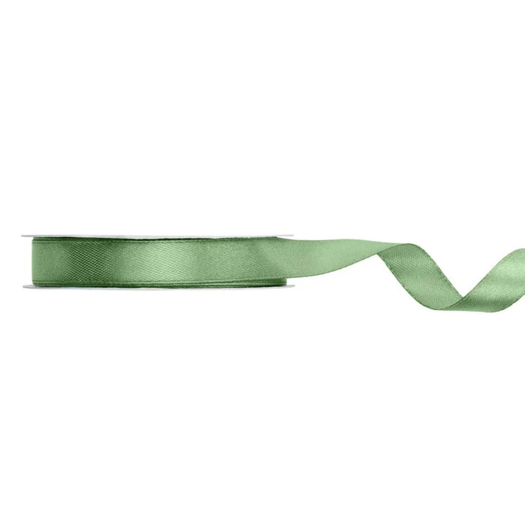 PartyDeco Satin Ribbon Roll 12mm x 25m - Sage