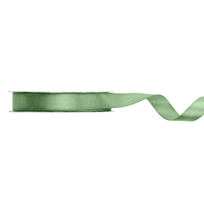 PartyDeco Satin Ribbon Roll 12mm x 25m - Sage