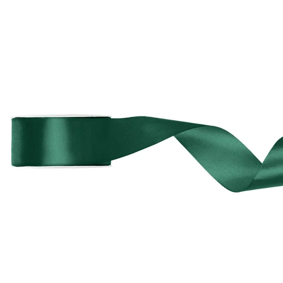 PartyDeco Satin Ribbon Roll 38mm x 25m - Bottle Green