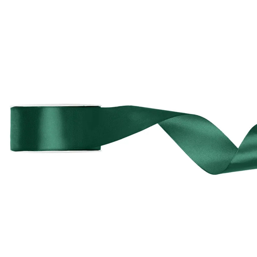 PartyDeco Satin Ribbon Roll 38mm x 25m - Bottle Green