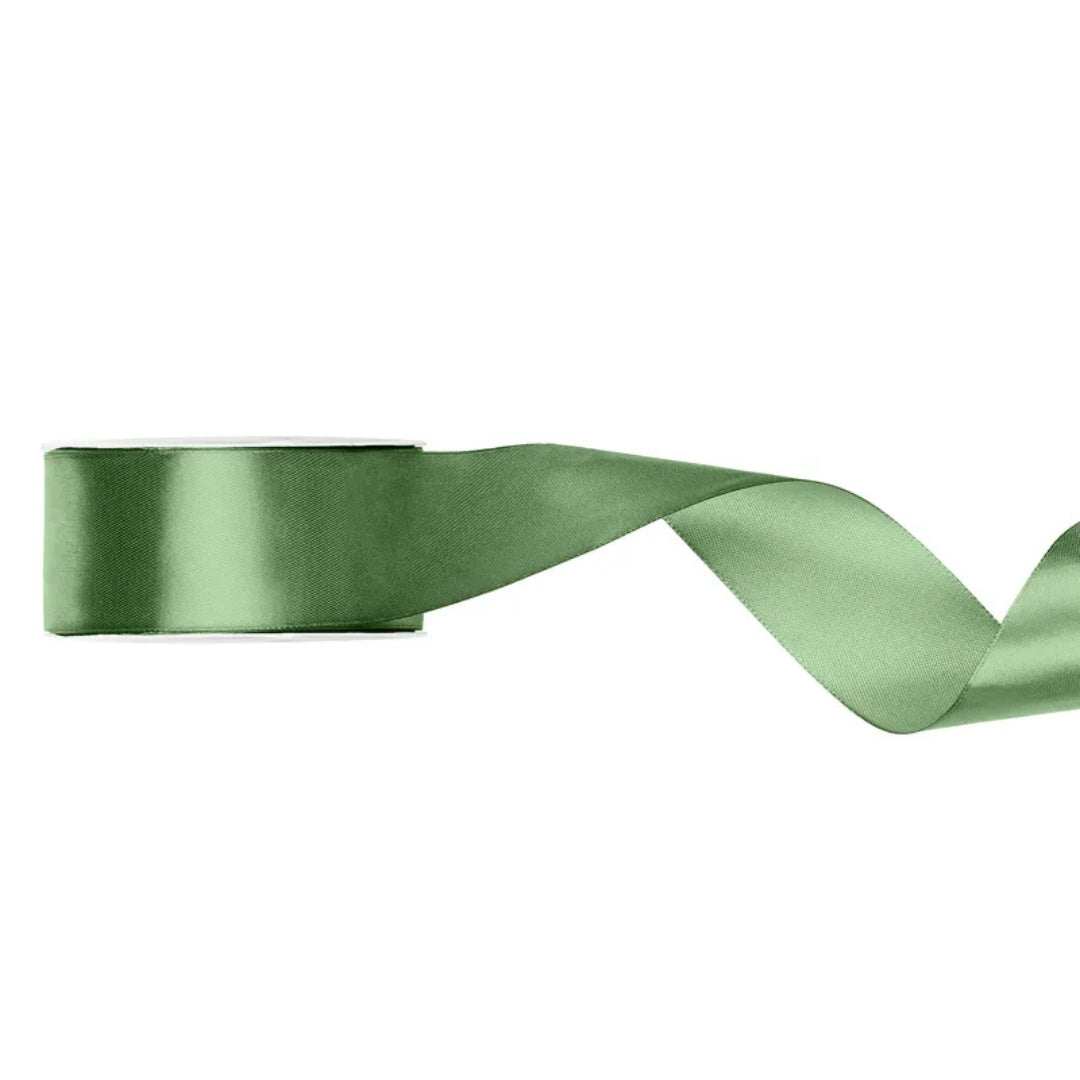 PartyDeco Satin Ribbon Roll 38mm x 25m - Sage