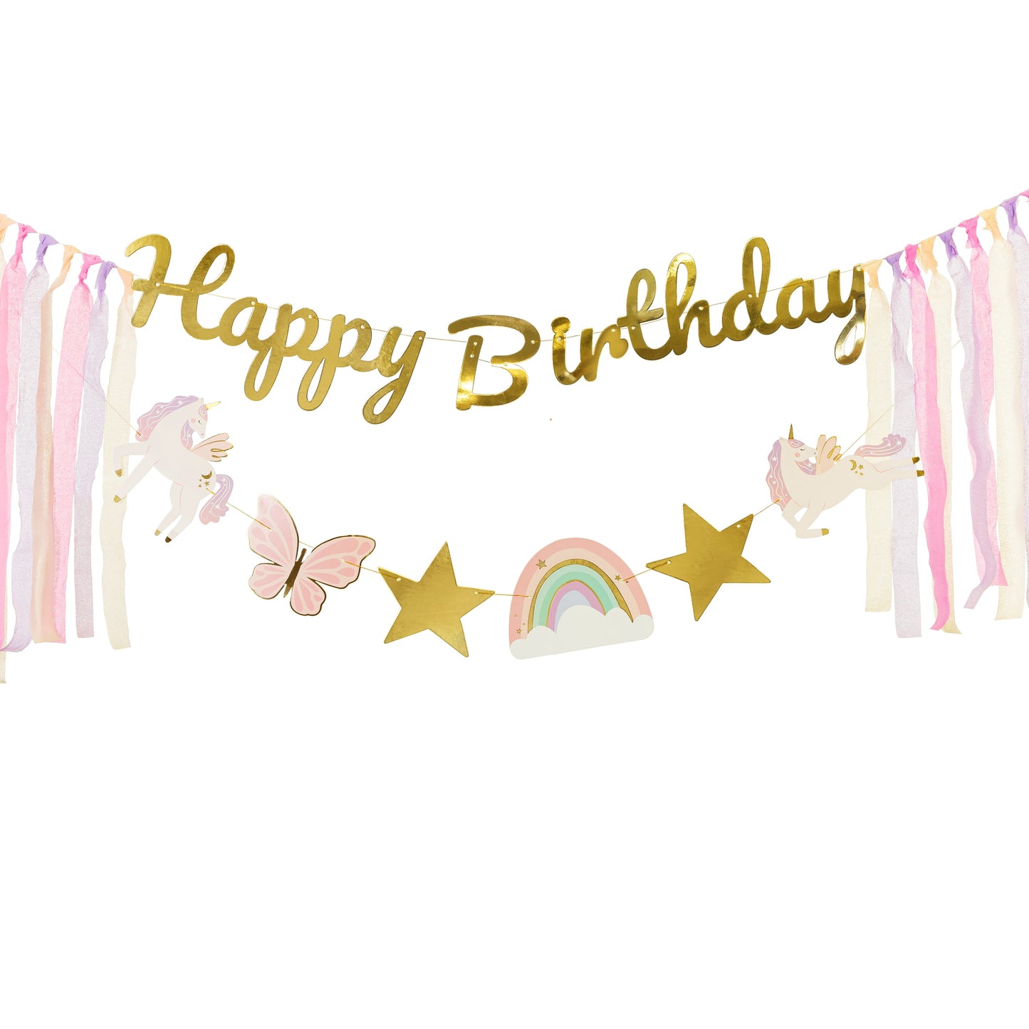 Unicorn Birthday Banner 230 x 17.5cm - Happy Birthday