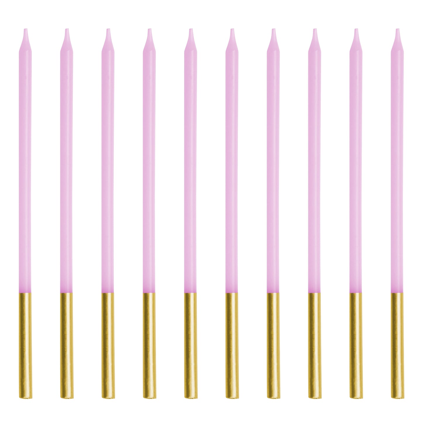Party Deco Candles 14cm A Pack Of 12pcs - Purple