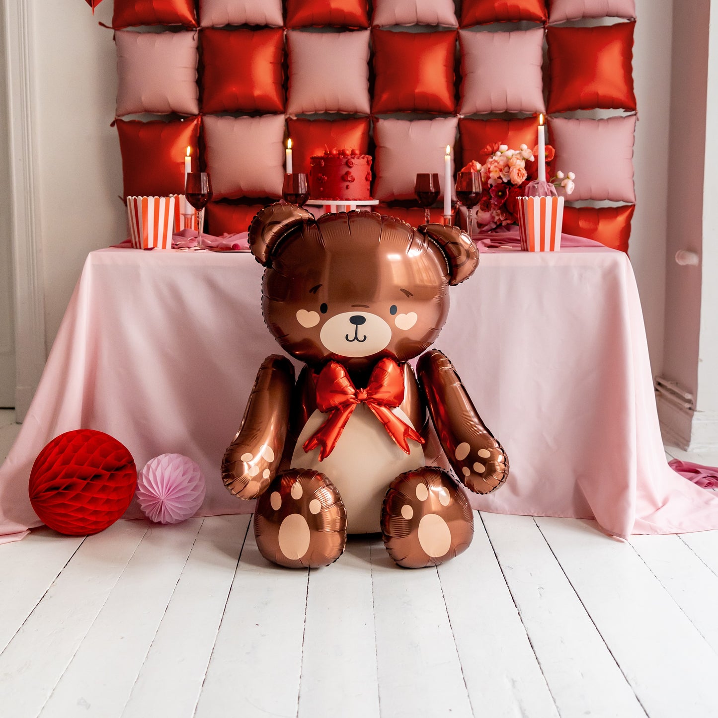 Air-Fill Standing Foil Balloon 84 x 75cm - Teddy Bear