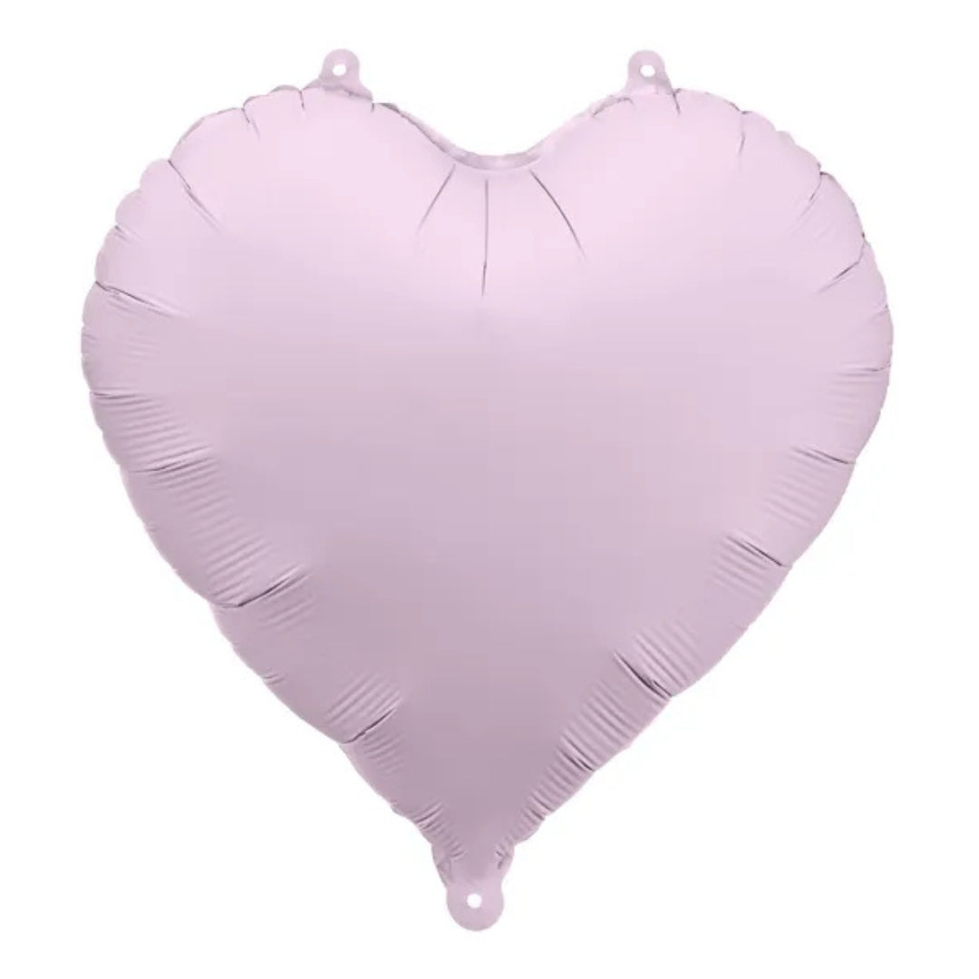 PartyDeco Helium Foil Balloon 35cm - Heart Matt Purple