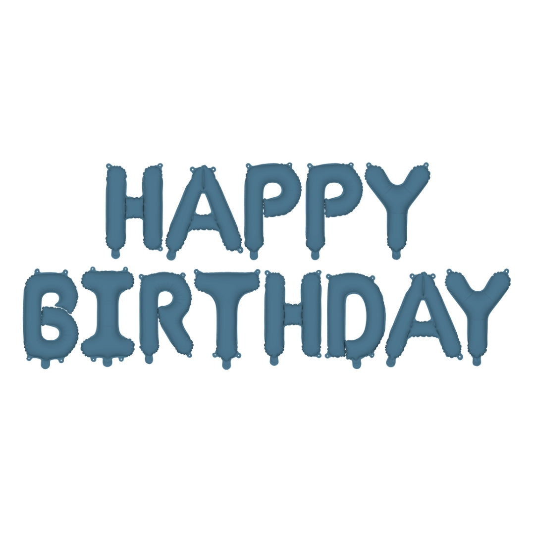 Party Deco Air-Fill Foil Balloons 423 x 45cm - Happy Birthday Blue