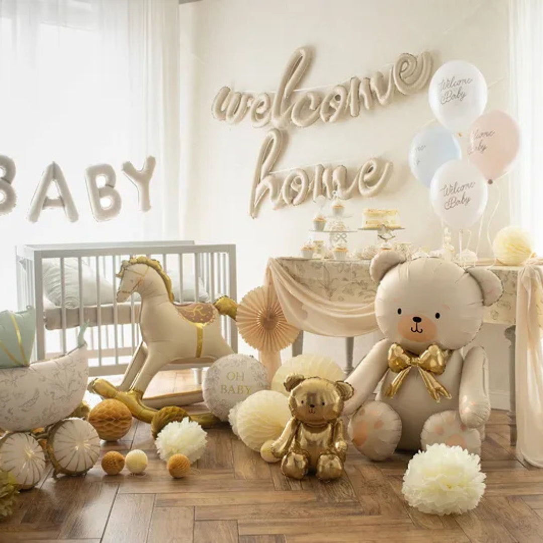 PartyDeco Air-Fill Foil Balloons 55 x 258cm - Welcome Home Cappuccino