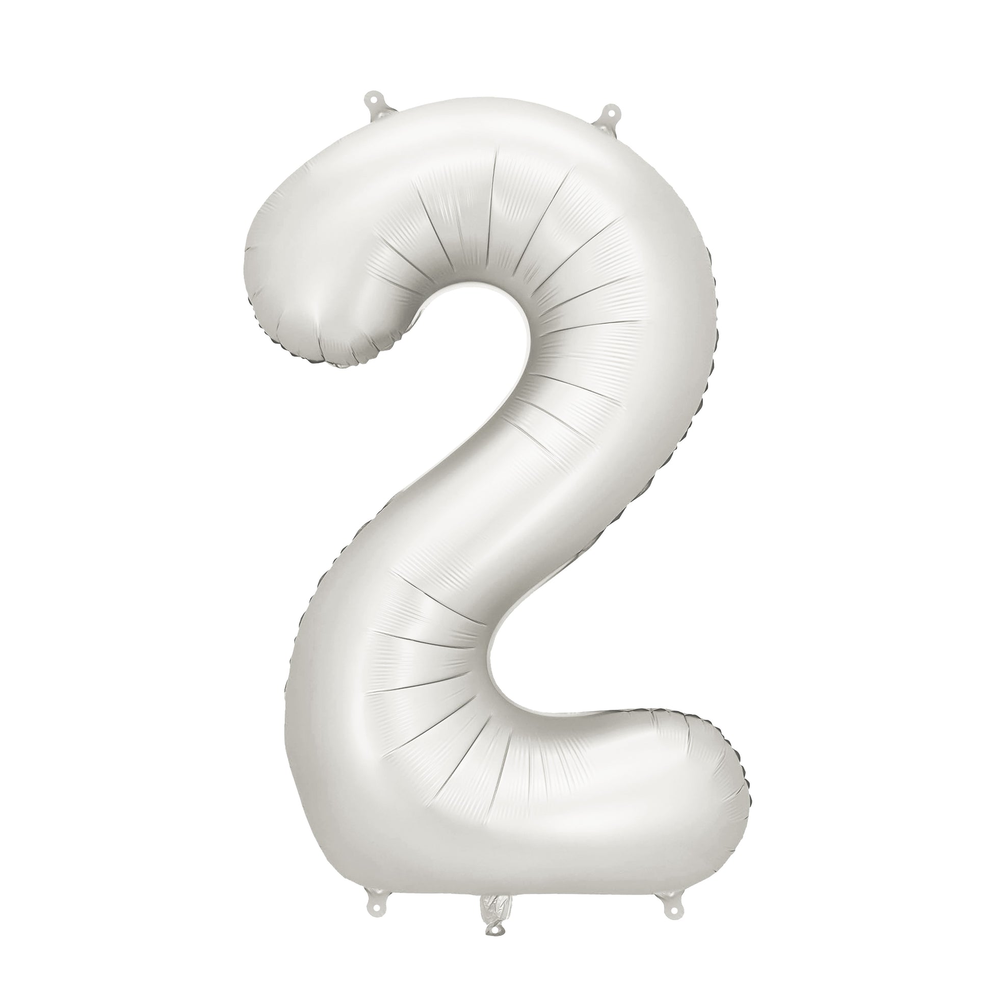 Party Deco Helium Foil Balloon 86cm - All Numbers! - Satin Silver