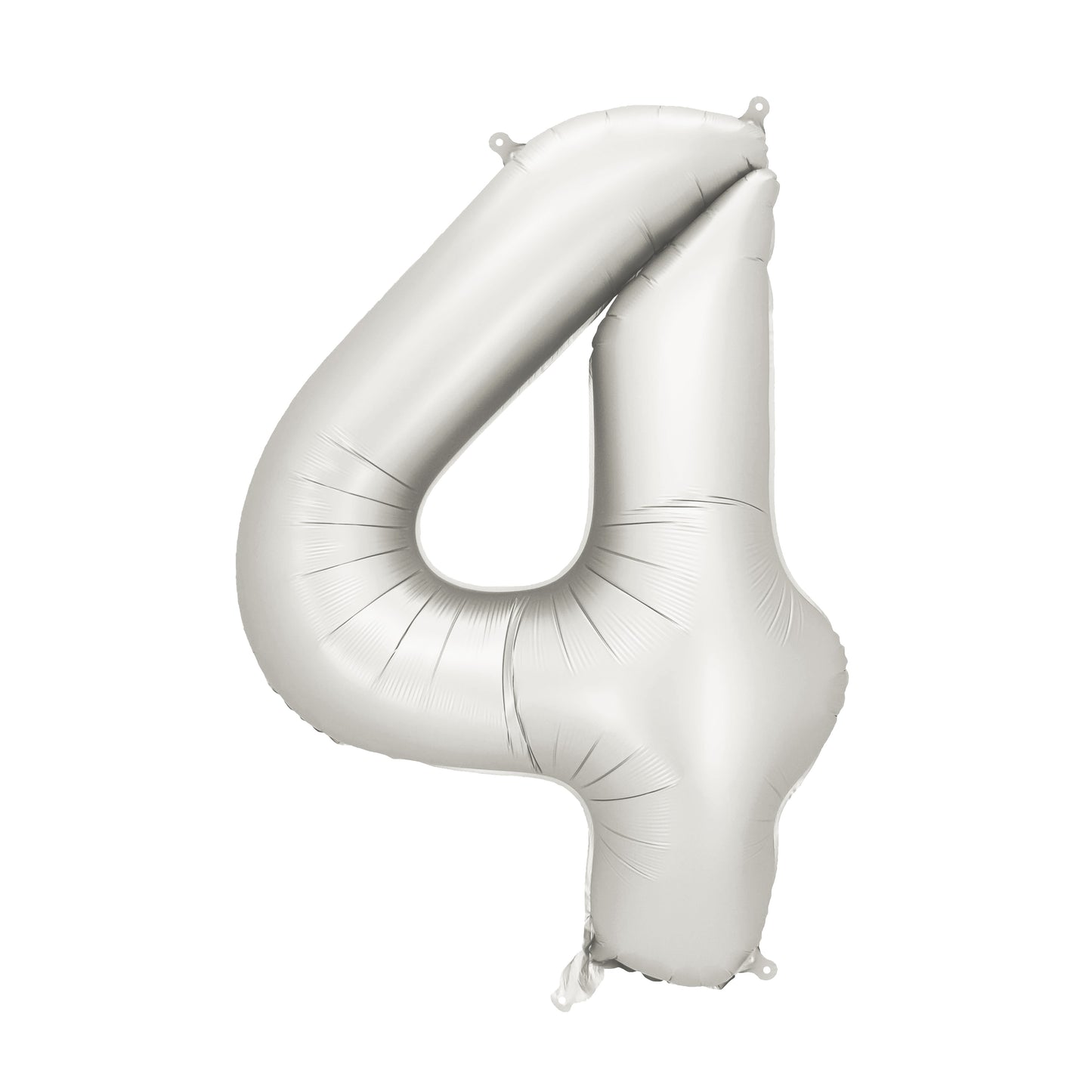 Party Deco Helium Foil Balloon 86cm - All Numbers! - Satin Silver