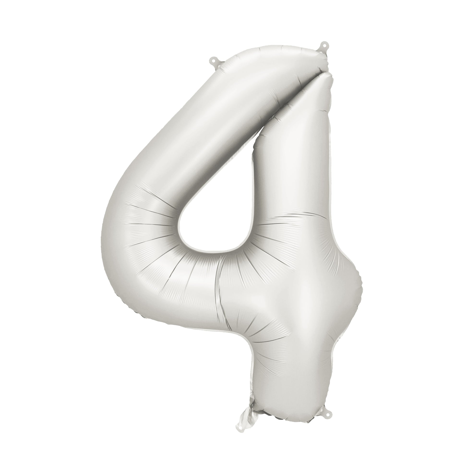 Party Deco Helium Foil Balloon 86cm - All Numbers! - Satin Silver