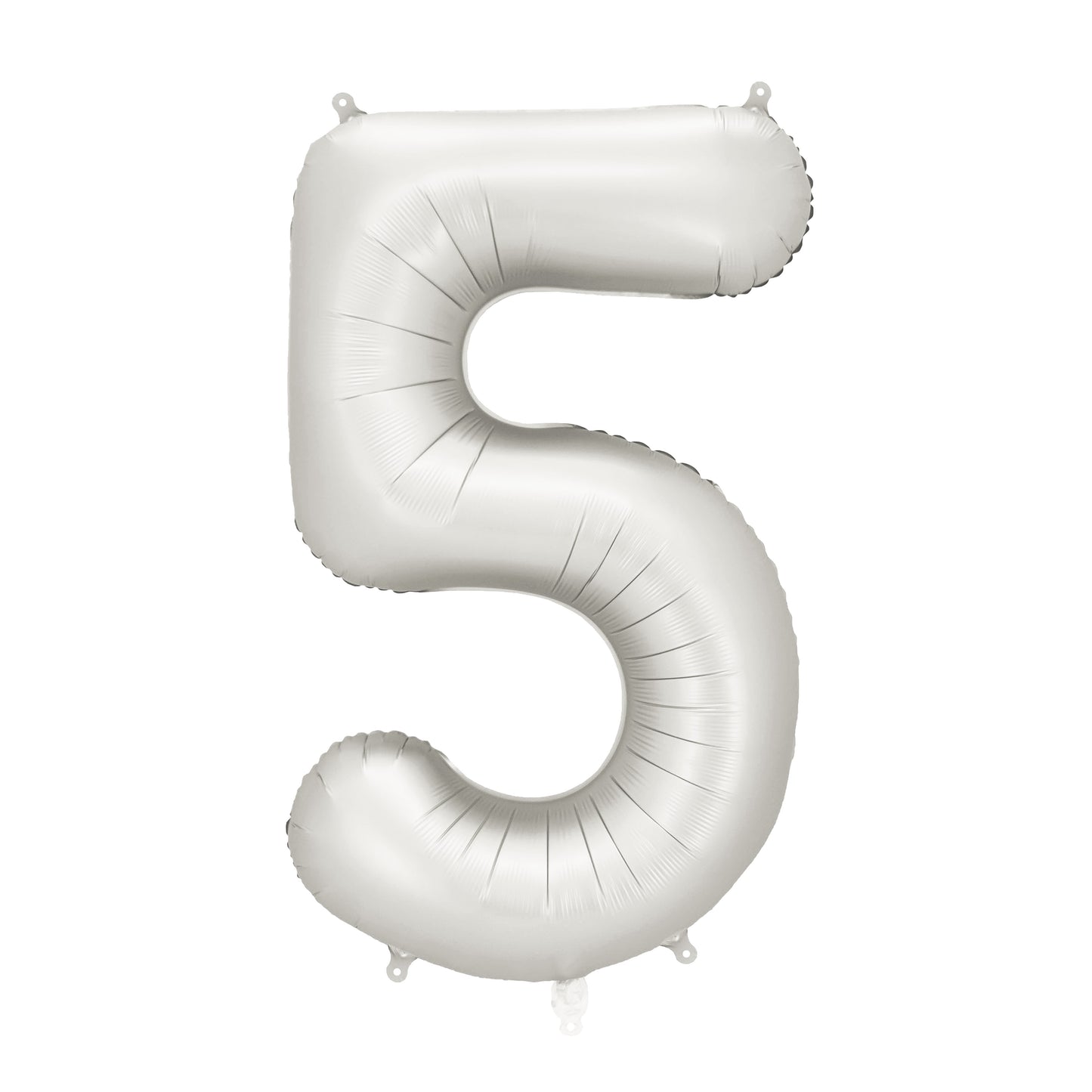 Party Deco Helium Foil Balloon 86cm - All Numbers! - Satin Silver