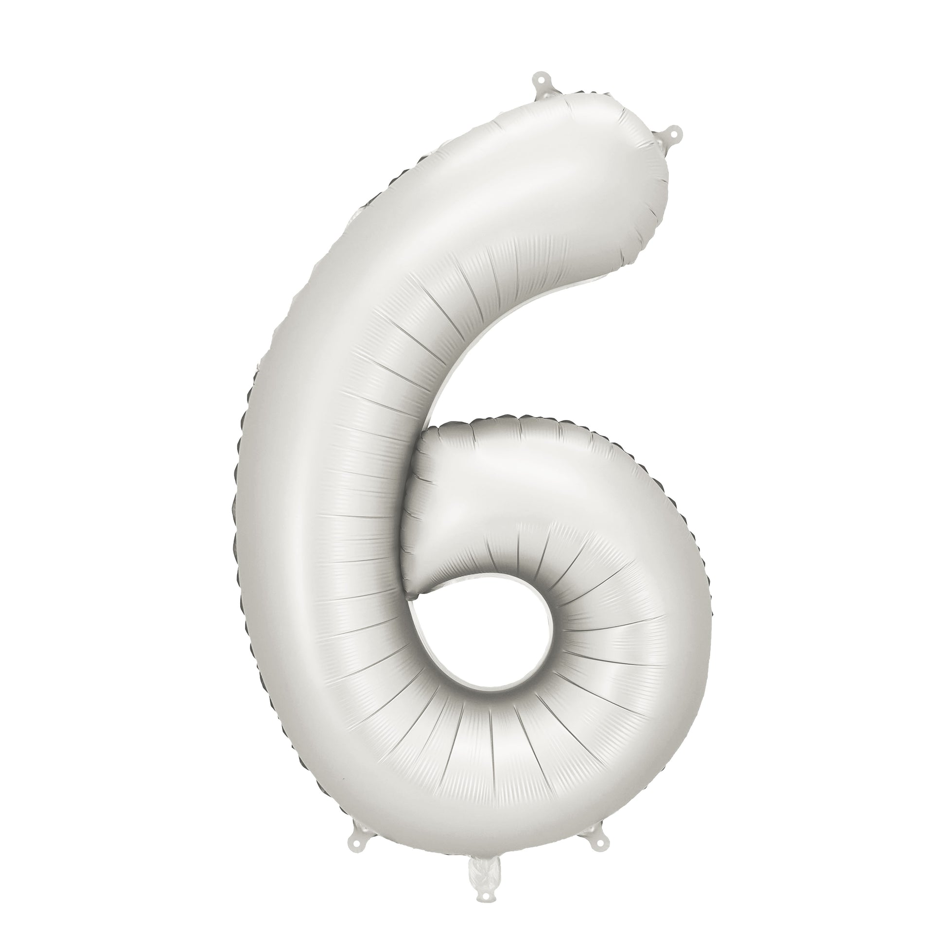 Party Deco Helium Foil Balloon 86cm - All Numbers! - Satin Silver