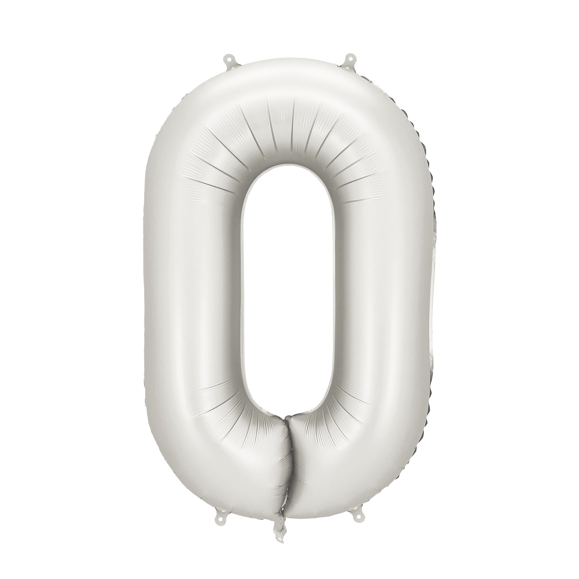 Party Deco Helium Foil Balloon 86cm - All Numbers! - Satin Silver
