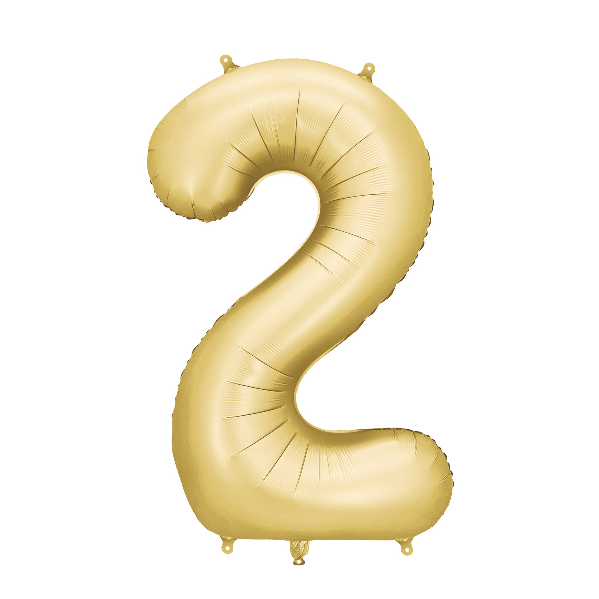 Party Deco Helium Foil Balloon 86cm - All Numbers! - Satin Gold