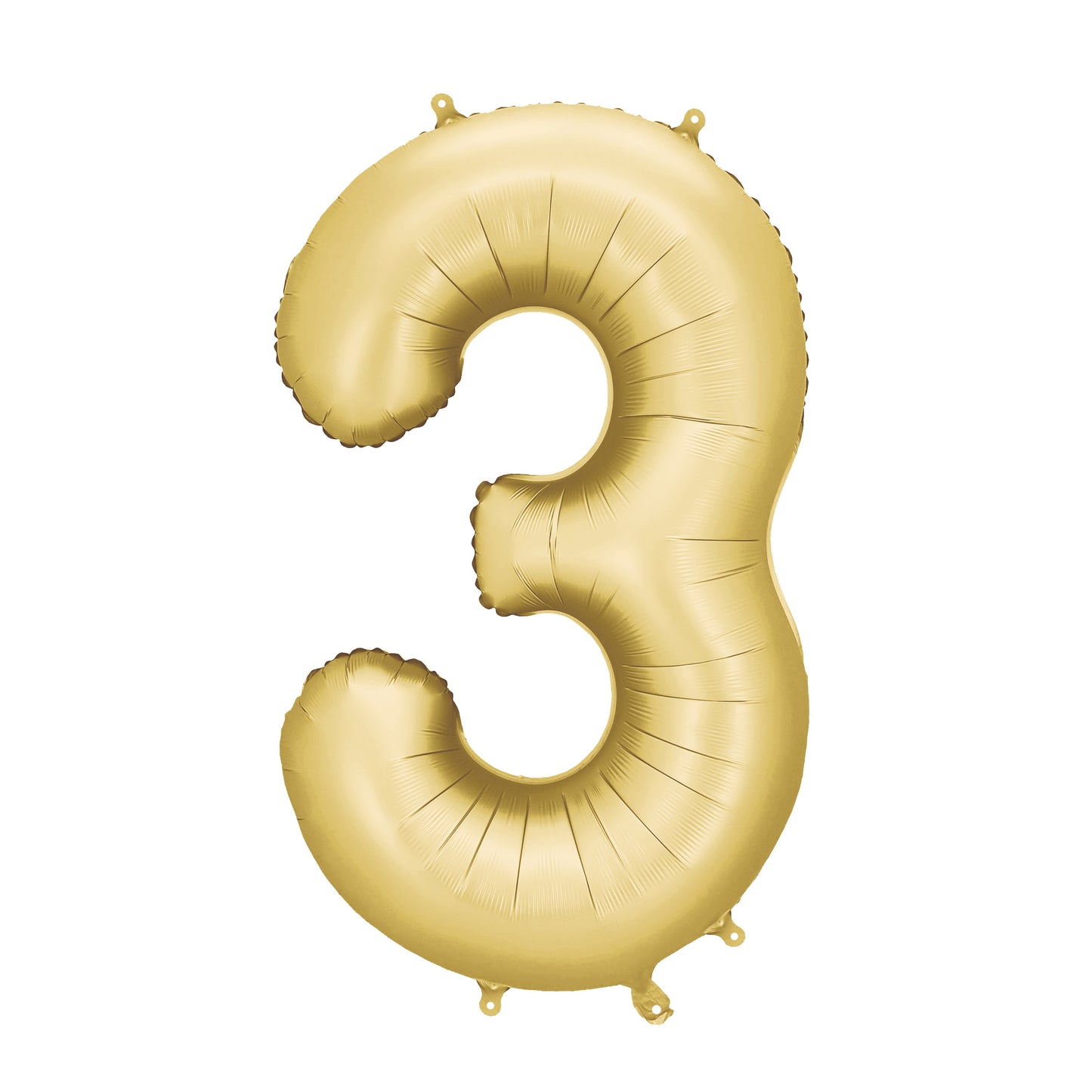 Party Deco Helium Foil Balloon 86cm - All Numbers! - Satin Gold