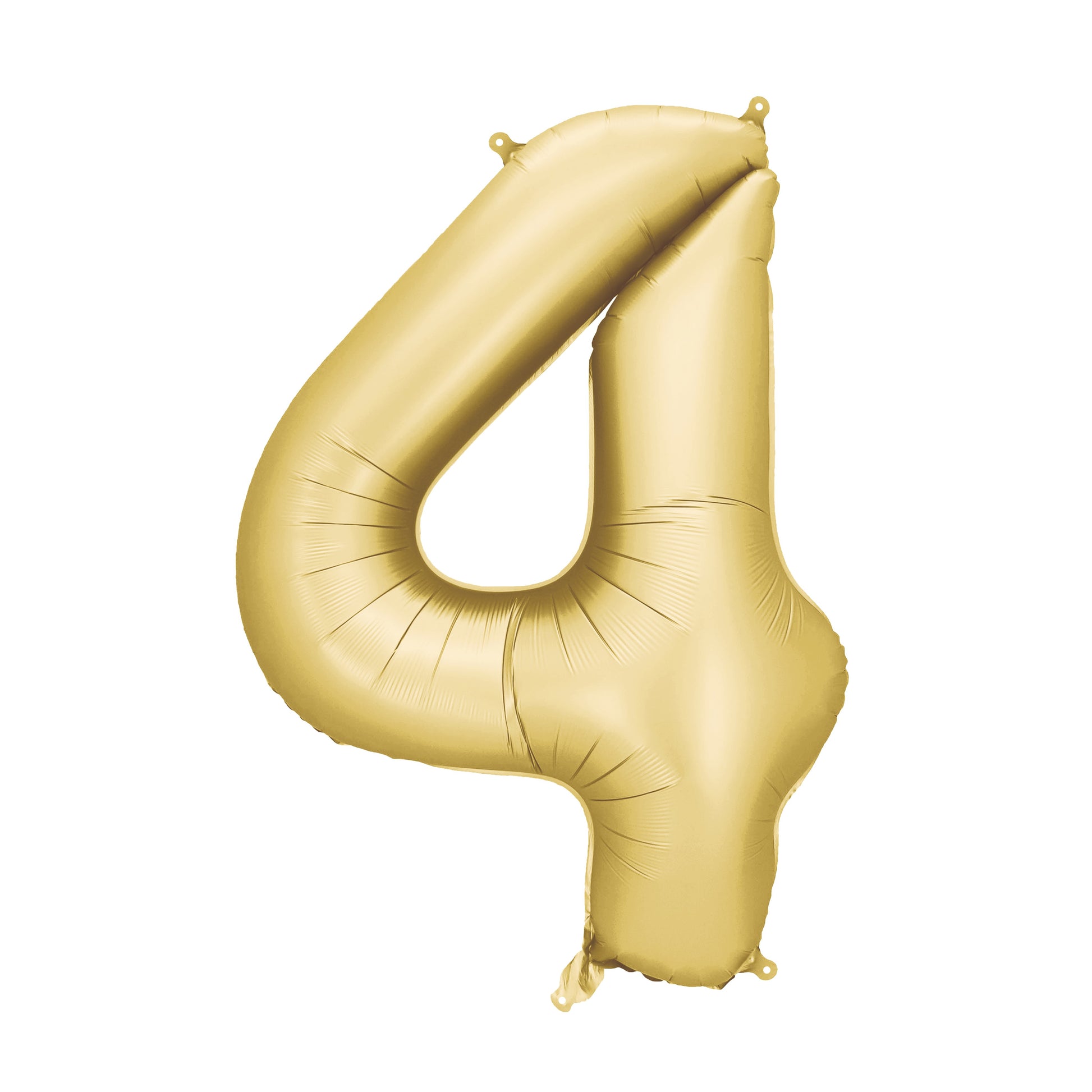 Party Deco Helium Foil Balloon 86cm - All Numbers! - Satin Gold