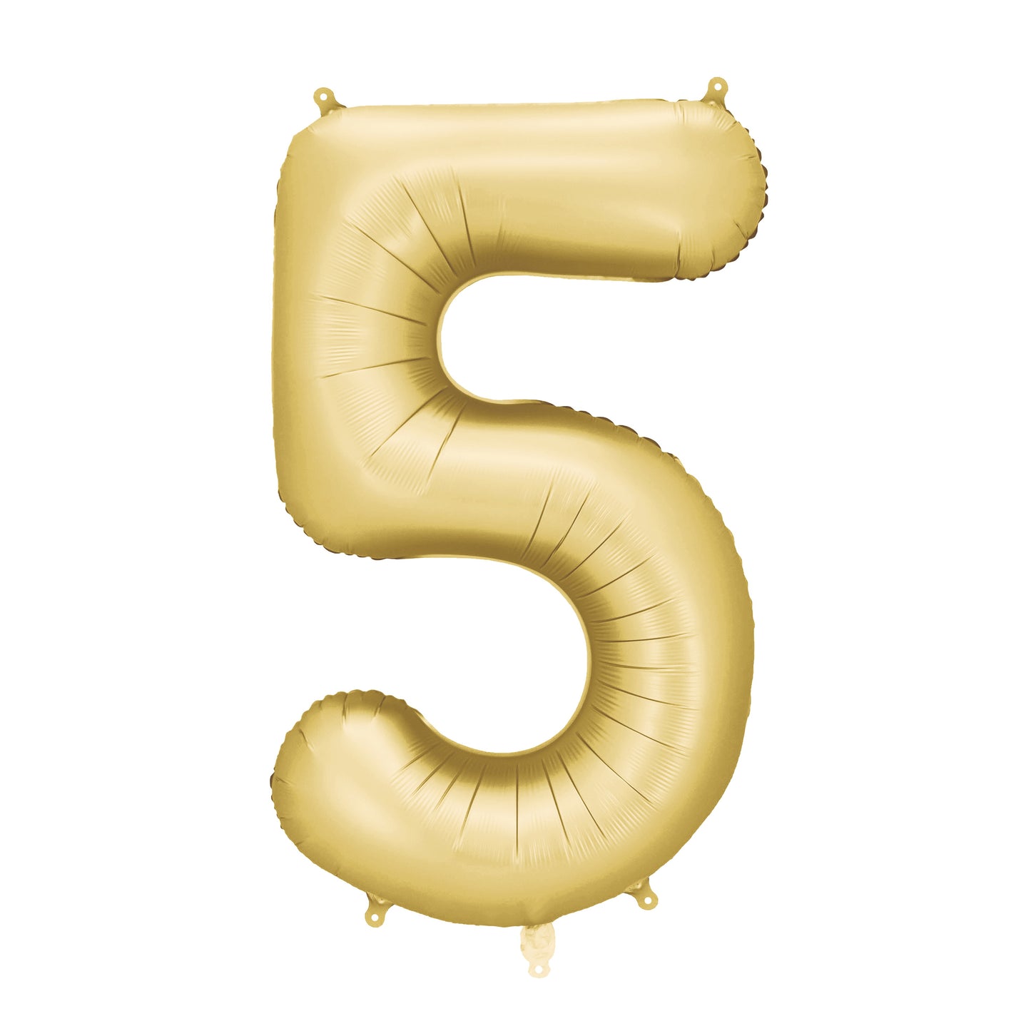 Party Deco Helium Foil Balloon 86cm - All Numbers! - Satin Gold