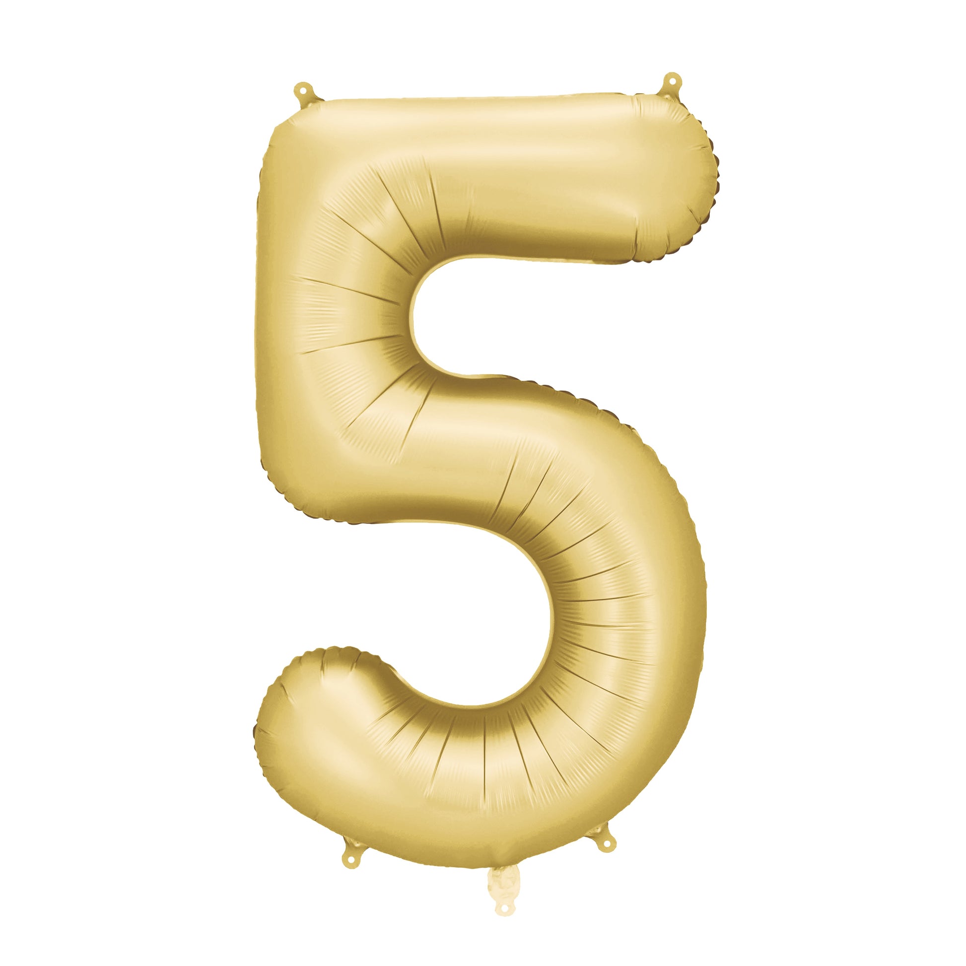 Party Deco Helium Foil Balloon 86cm - All Numbers! - Satin Gold