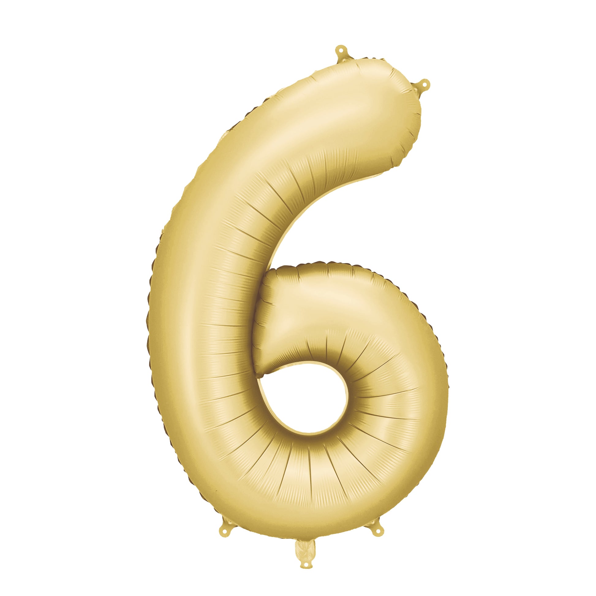 Party Deco Helium Foil Balloon 86cm - All Numbers! - Satin Gold
