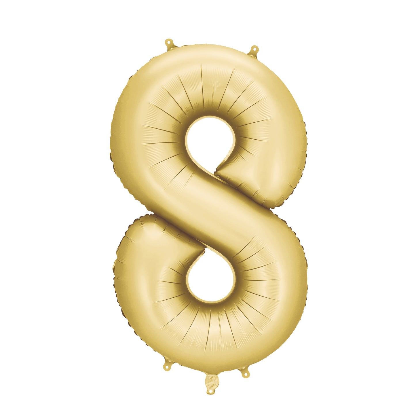 Party Deco Helium Foil Balloon 86cm - All Numbers! - Satin Gold