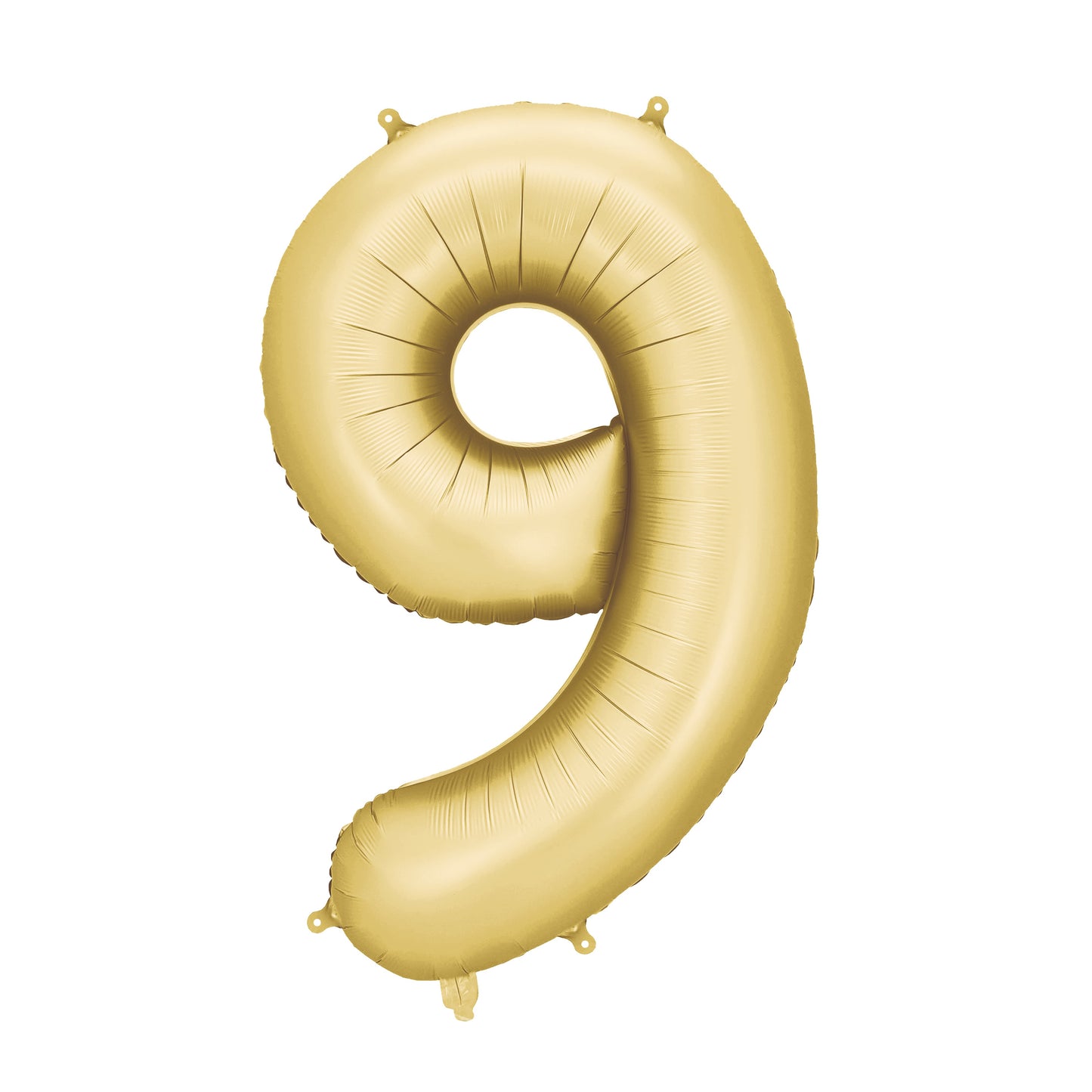 Party Deco Helium Foil Balloon 86cm - All Numbers! - Satin Gold