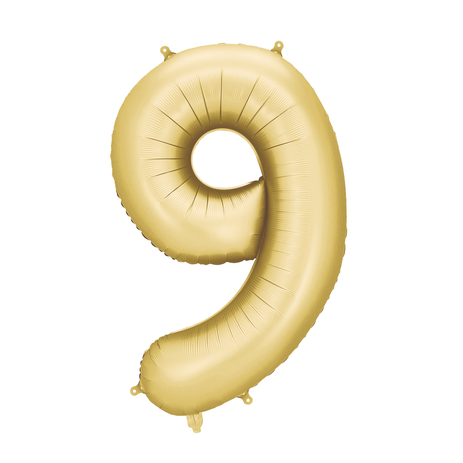 Party Deco Helium Foil Balloon 86cm - All Numbers! - Satin Gold