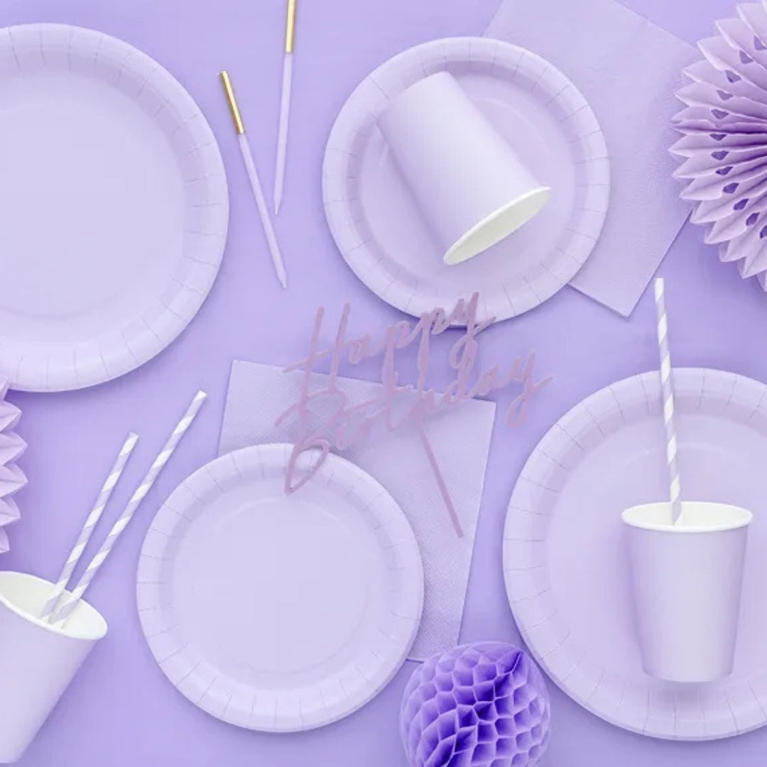 PartyDeco Paper Cups 250ml A Pack Of 6pcs - Lavender