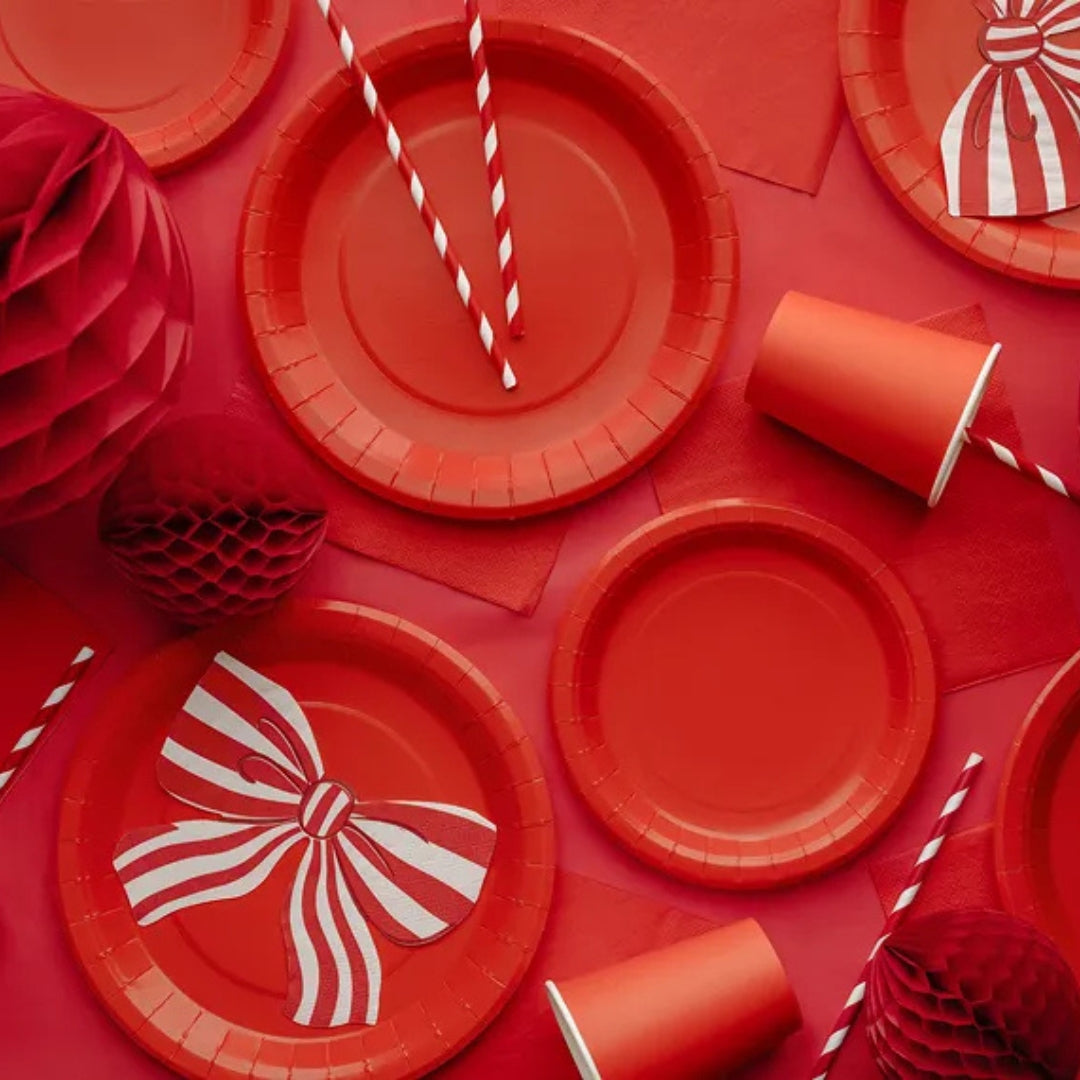 PartyDeco Paper Cups 250ml A Pack Of 6pcs - Red