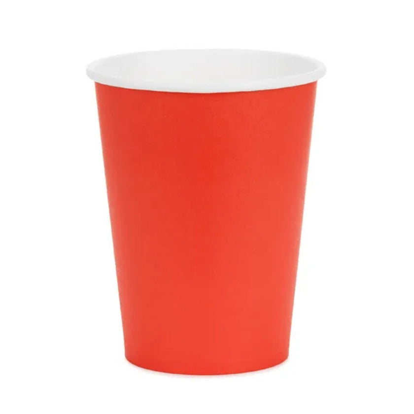 PartyDeco Paper Cups 250ml A Pack Of 6pcs - Red